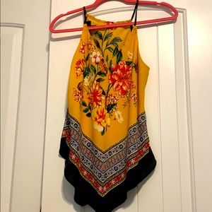Floral tank top shirt